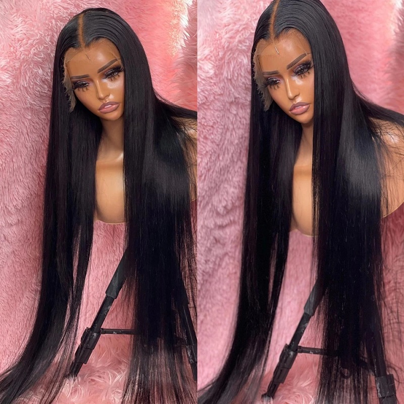 Glueless Bone Straight Lace Front wigs For Black Women