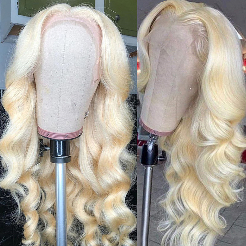 Blonde Body Wave Lace Front Wig 613 Color Human Hair Wig
