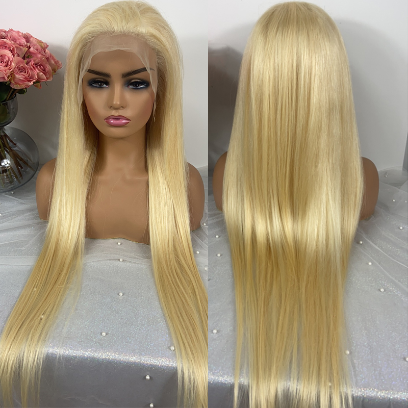 Blond Straight 13×4 Frontal 613 Blonde Lace Front Wigs For Black Women