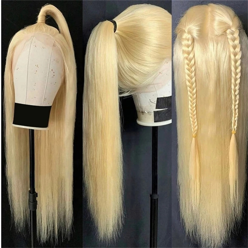 13×4 Blond 613 Straight Transparent Glueless Lace Front Wig For Black Women