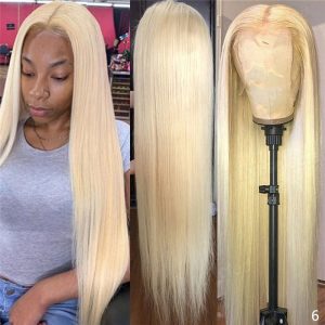 Blond Straight 13×4 Frontal 613 Blonde Lace Front Wigs For Black Women