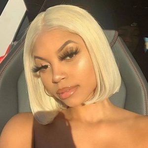 613 Blonde Bob Wig  Human Hair Lace Frontal Short Bob Wig
