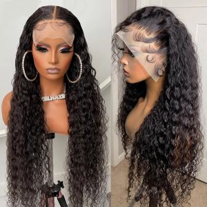 Deep Wave Wigs 10A Grade HD Frontal Lace Human Hair Wig for Women