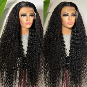 360 Deep Wave Lace Frontal Human Hair Wig For Women