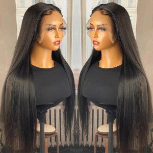 Straight Pre Plucked 360 Transparent Full Lace Frontal Wig