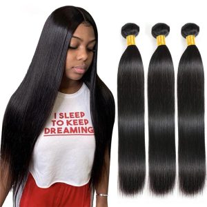 Bone Straight Brazilian Human Hair Bundles