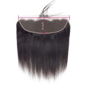 13×4 Lace Frontal Pre Plucked Human Hair Transparent Lace Closure