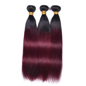 12A Original Human Hair 1b99j Straight Bundles Natural Hair Extensions