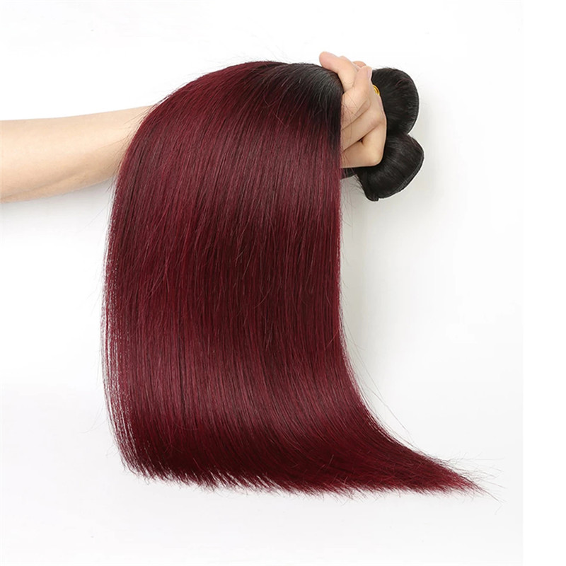 12A Original Human Hair 1b99j Straight Bundles Natural Hair Extensions