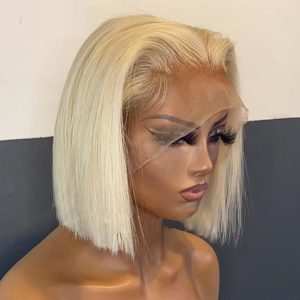 Blonde 613 Short Bob Wigs 13×4 HD Lace Front Human Hair Wig