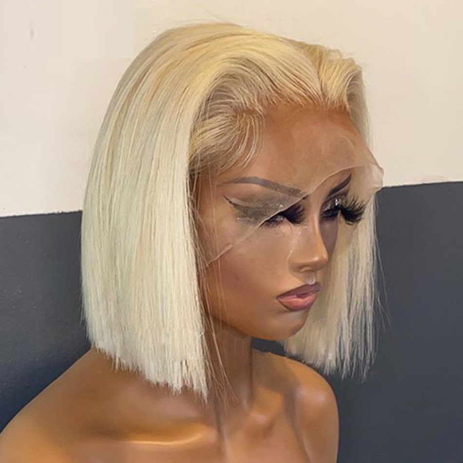 Blonde 613 Short Bob Wigs 13×4 HD Lace Front Human Hair Wig