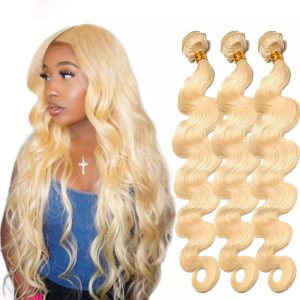 Unprocessed Body Wave 10A Grade 613 Blonde Human Hair Bundles