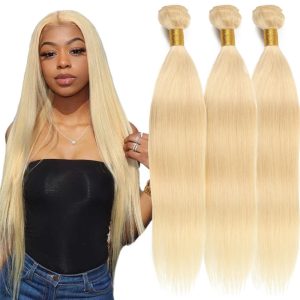 613 Blonde Straight Bundles Brazilian Remy Human Hair Extension