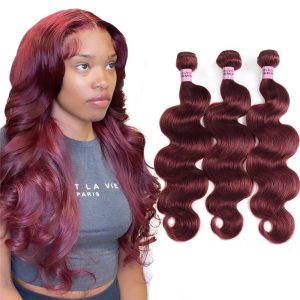 Burgundy 99j Body Wave Bundles Deals Hair Extensions