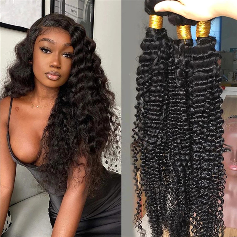 100% Unprocessed Natural Human Hair Deep Wave Bundle