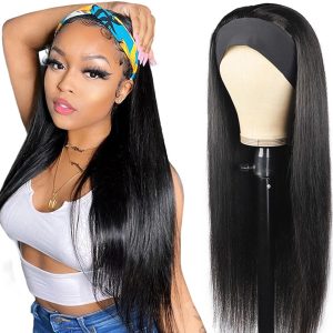 Glueless Straight Headband Wig Human Hair 150% Density