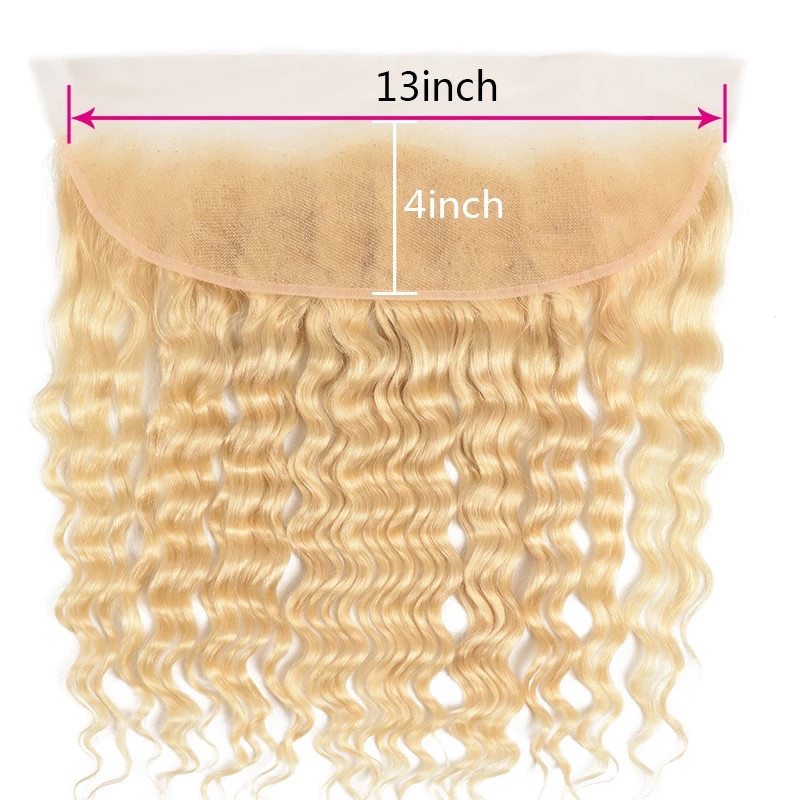 613 Blonde 13×4 Lace Frontal Deep Wave Closure