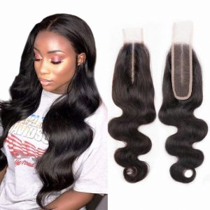 2×6 Transparent Lace Closure Body Wave Human Hair